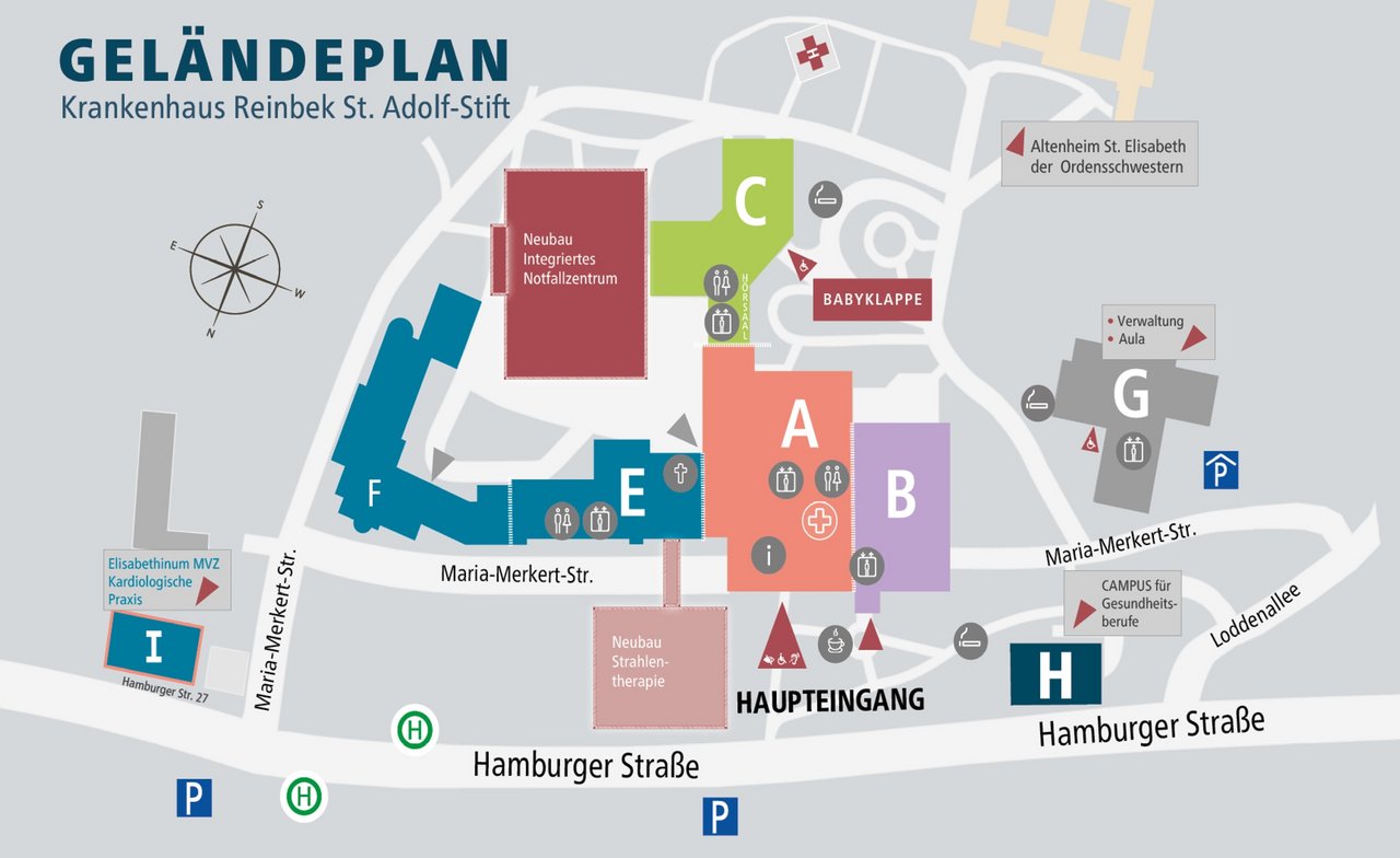 Der Geländeplan des St. Adolf-Stifts