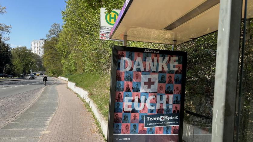 Bushaltestelle Danke+Euch Werbung Bushaltestelle Werbung