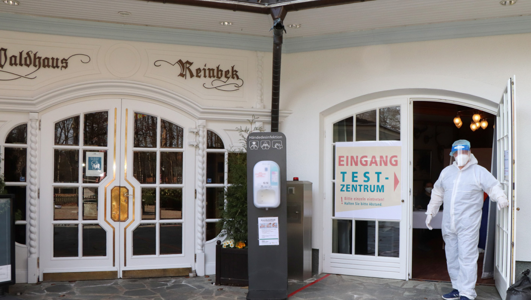 Eingang des Krankenhaus-Testzentrum im Waldhaus Reinbek Img 5267 Eingang Kh Testzentrum Im Waldhaus Reinbek 1414