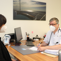 Betriebsmedizin Gespräch mit Patientin