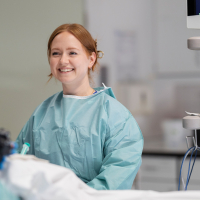 Team der Gastroenterologie in der Endoskopie Assistentin