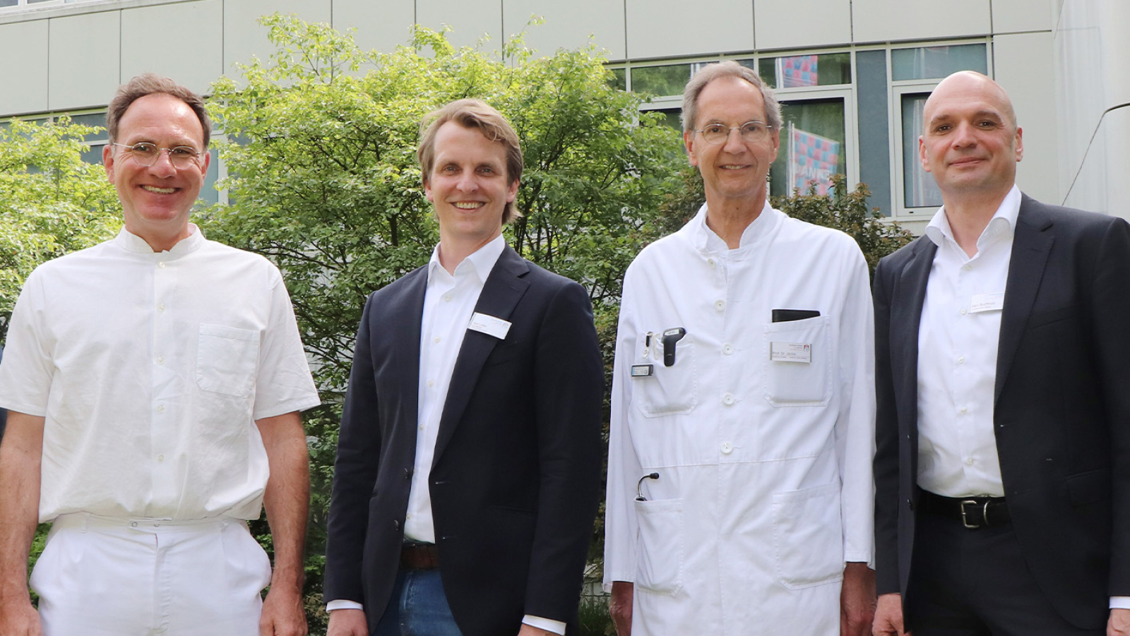 Team der Krankenhausleitung: Tim Strate, Fabian Linke, Stefan Jäckle, Wolfgang Buchholz