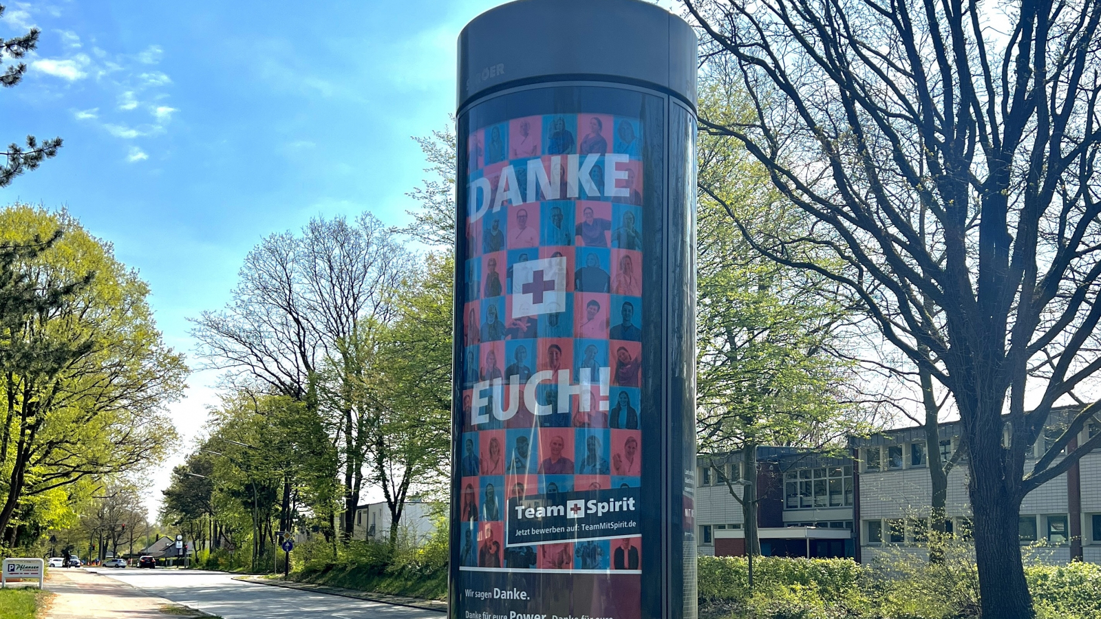 Litfasssäule Werbung