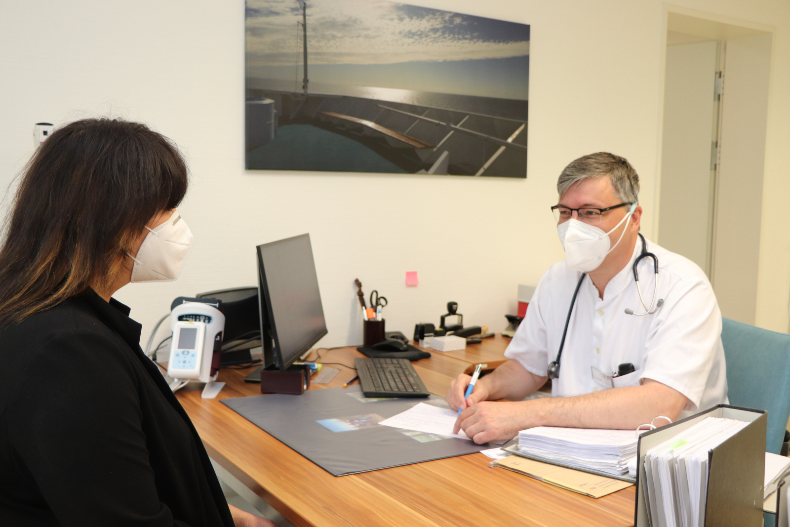 Betriebsmedizin Gespräch mit Patientin