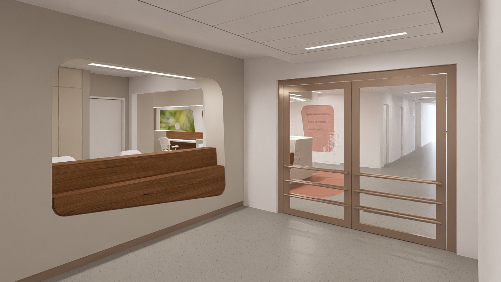 Darstellung eines Innenraums beim Empfang des INZ