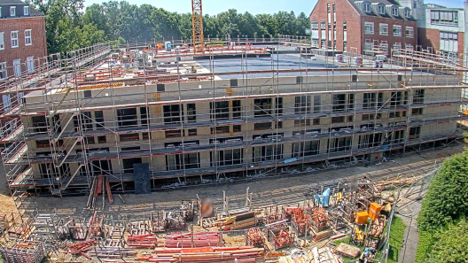 Baustellenkamera erstellt alle 15 Minuten ein Foto vom Neubau Baustellenkamera erstellt alle 15 Minuten ein Foto vom Neubau