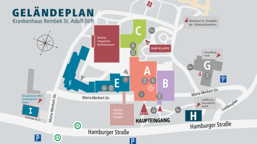Geländeplan Krankenhaus Reinbek